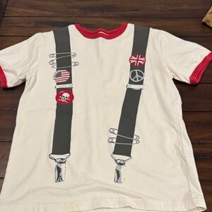 Crazy 8 Red and White Cotton T-Shirt